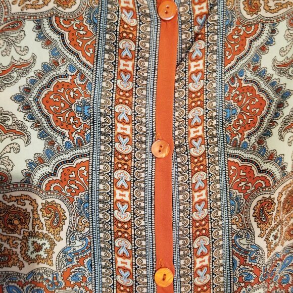 Cynthia Rowley Patterned Sleeveless Blouse size Small - Picture 4 of 9